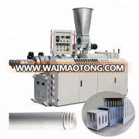 Plastic Twin Screw Extruder Machine For PVC Wire duct Profile and Pipe